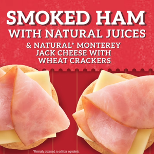 Hillshire Farm Protein Snack Pack, Smoked Ham, Monterey Jack Cheese, Wheat Crackers, 2.76 oz, (Refrigerated)