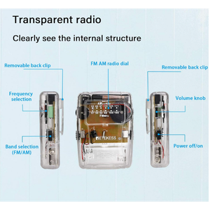 Clear Radio with Crystal Headphone, Powered by AAA Battery