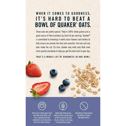Quaker Fruit Fusion Strawberry Peach flavored Oatmeal, 8.4oz, 6pk