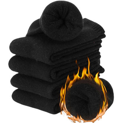 100% Wool Socks, 3 Pk (Black)
