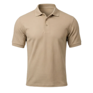 Men's Short Sleeve Polo Shirt (Beige)