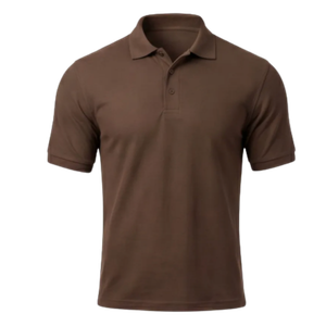 Men's Short Sleeve Polo Shirt (Brown)