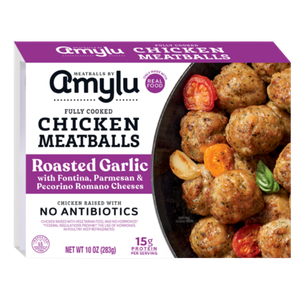 Amylu Roasted Garlic Chicken Meatballs, 10oz