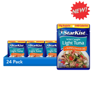 StarKist Light Tuna in Sunflower Oil, 2.6 oz (24 pack), 3.9lbs