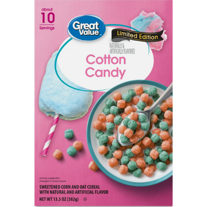 G V Cotton Candy Breakfast Cereal, 13.5 oz