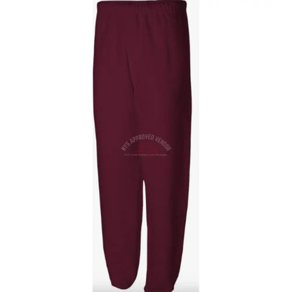 Sweatpants w/Pockets 100% Cotton (Maroon) XL Sweatpants