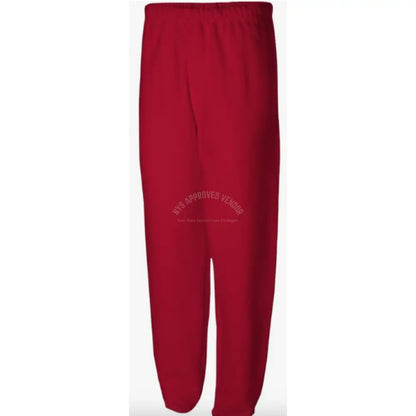 Sweatpants w/Pockets 100% Cotton (Red) S Sweatpants