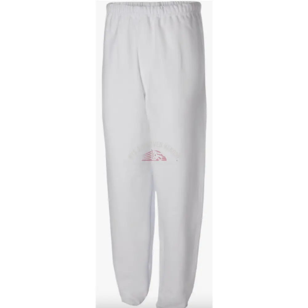 Sweatpants w/Pockets 100% Cotton (White) M Sweatpants